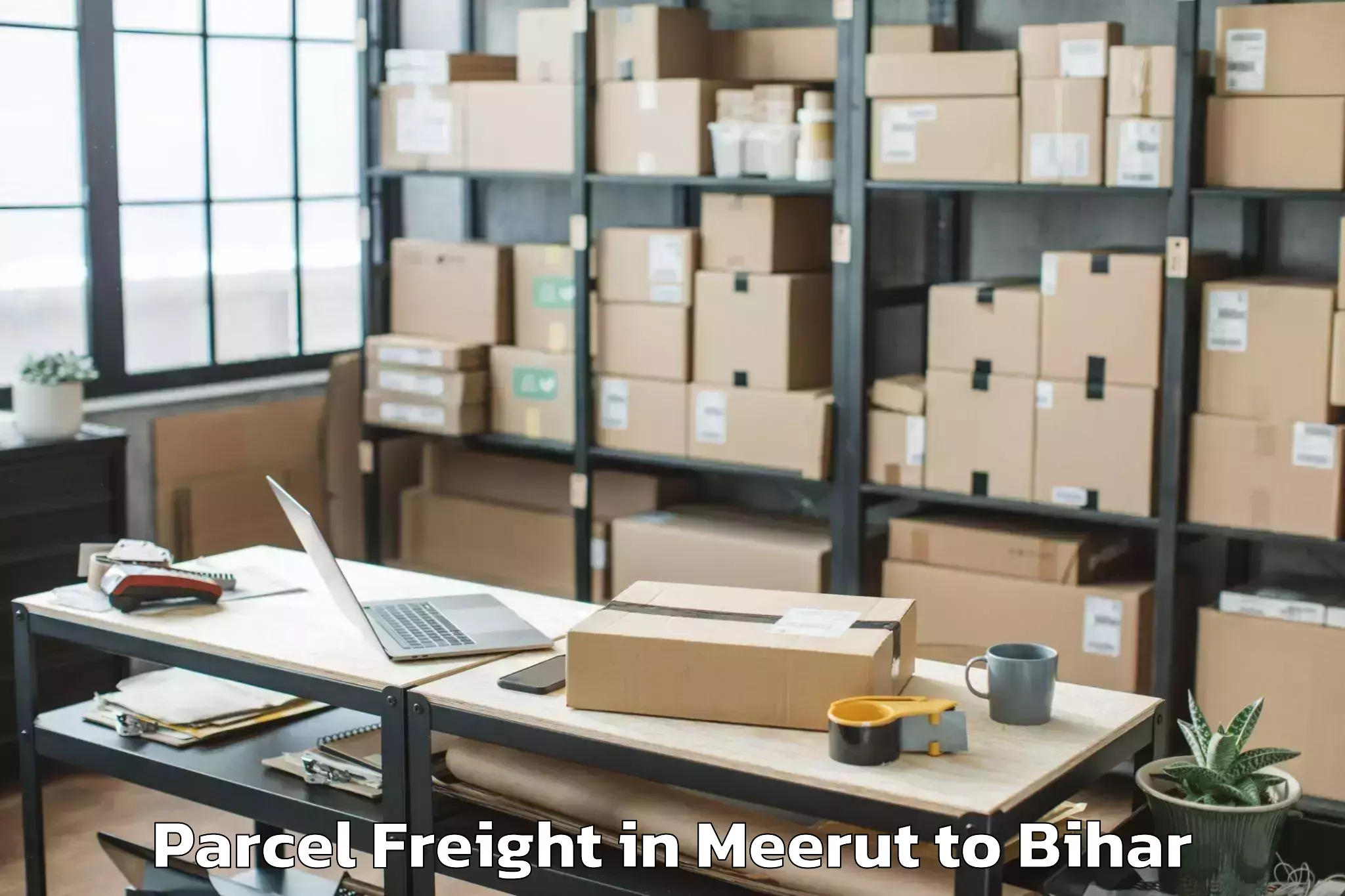 Easy Meerut to Basopatti Parcel Freight Booking